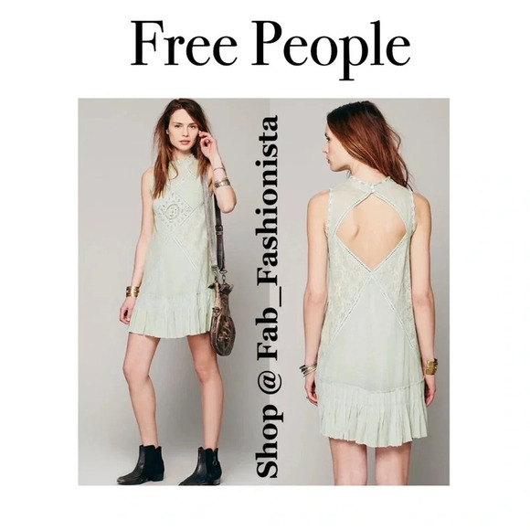 Free People Lace Mini dress size Medium - Picture 1 of 17